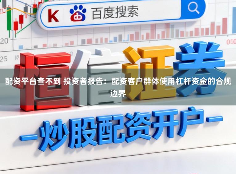 配资平台查不到 投资者报告：配资客户群体使用杠杆资金的合规边界
